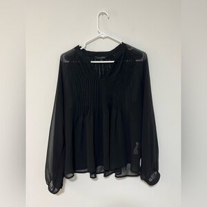 Banana Republic Black Sheer Blouse